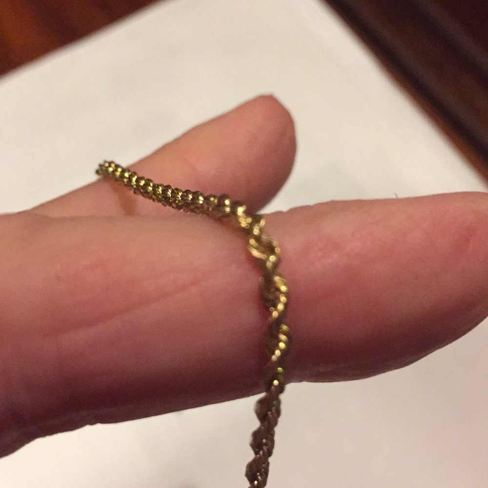 14K YG Rope Chain Bracelet - Picture 3 of 4